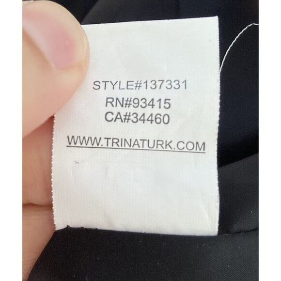 Trina Turk Colorblocked Short Sleeve Dress Size Medium Women’s Brown Black - Picture 4 of 7